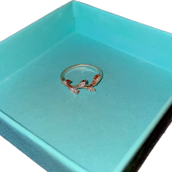 Jewelry Rose Gold Diamond Leaf Ring Poshmark